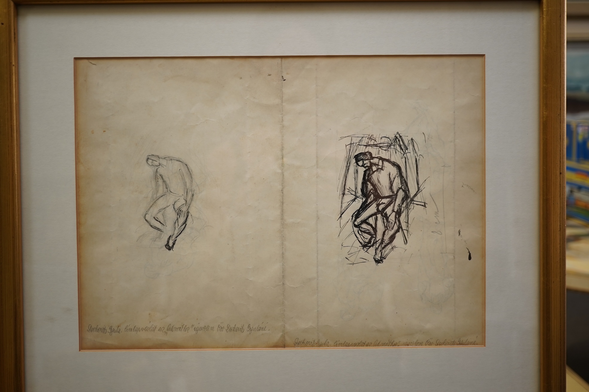 Gyula Derkovits, Hungarian (1894-1934), Figural sketches